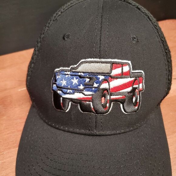 Pit Bull USA Snap Back Mesh Trucker Hat Cap Red White and Blue - Picture 4 of 4